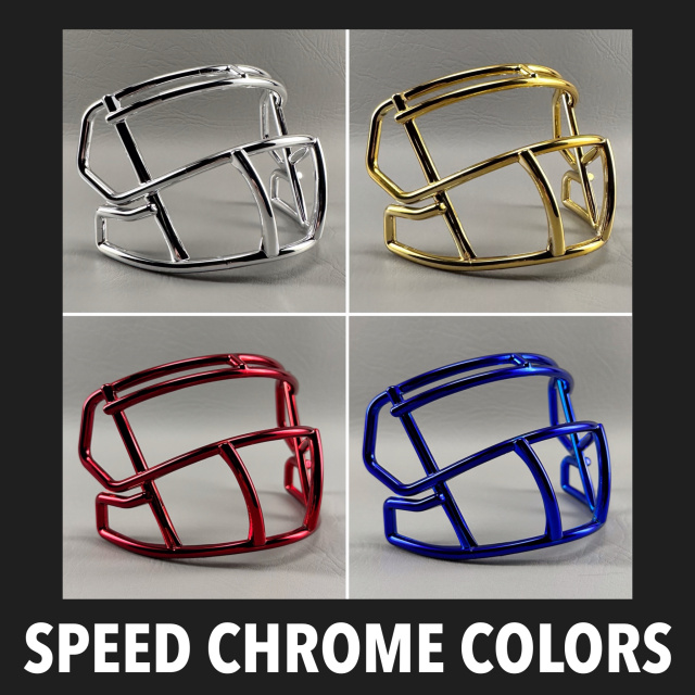 Riddell Speed S2BD Plastic Mini Helmet Facemask(Chrome Colors)